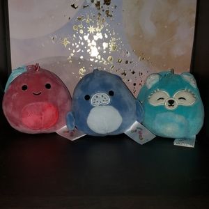 Set of 3 Squishmallow Clip Ons Maeve, Poleena, and Dabney